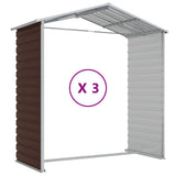 Garden Shed Brown Galvanised Steel 191 x 300 x 198 cm Garden Shed 3188266