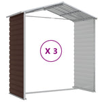 Garden Shed Brown 191x300x198 cm Galvanised Steel 3188266