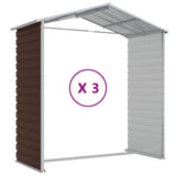 Garden Shed Brown 191x300x198 cm Galvanised Steel 3188266