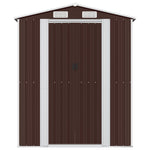 Garden Shed Dark Brown 192x855x223 cm Galvanised Steel 3147468