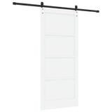 Sliding Door ORKDAL 93 x 211 cm Engineered Wood White and Black 3450331