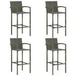 5 Piece Garden Bar Poly Rattan Grey 3064773