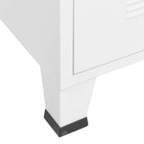 Storage Chest White Metal Medium Storage Chest Rectangular 339629
