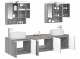 Bathroom Cabinet Set 5 pcs Grey Sonoma Engineered Wood 3406524
