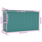 Garden Shed Green Galvanised steel, metal Large Garden Shed 316225