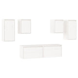 TV Cabinets 6 pcs White Solid Wood Pine 3100240