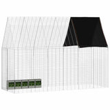 Rabbit Cage Silver 300 x 100 x 210 cm Galvanised Steel 42019247