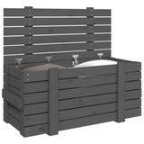 Storage Box Grey 91x40.5x42 cm Solid Wood Pine 825000