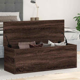 Storage Box Brown Oak 102x35x35 cm Engineered Wood 840694