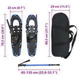 3 in 1 Snowshoes Blue and Black 78.5 x 22 cm Aluminum and HDPE 42021438