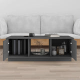Coffee Table Grey 100x50x35 cm Solid Wood Pine 818267