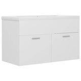 Sink Cabinet with Built-in Basin White Engineered Wood 3070829