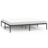 Metal Bed Frame without Mattress Black 183x213cm 350851