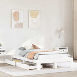 Bed Frame without Mattress White 120x190 cm Small Double Solid Wood Pine 3309018