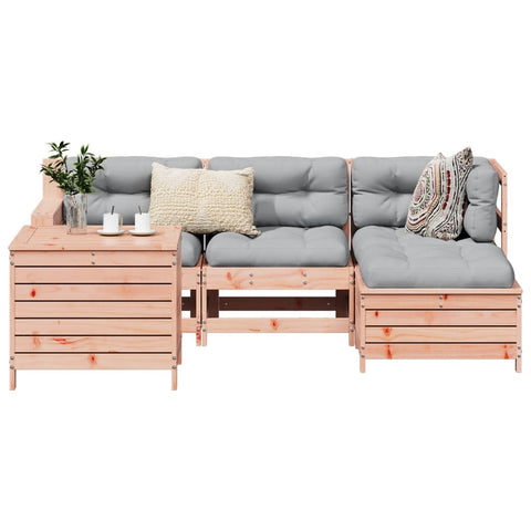 ZNTS 5 Piece Garden Sofa Set Solid Wood Douglas Fir 3250486