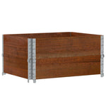 ZNTS Pallet Collars 2 pcs Brown 80x60 cm Solid Wood Pine 4010271