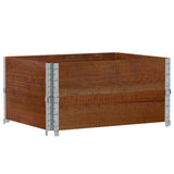 ZNTS Pallet Collars 2 pcs Brown 80x60 cm Solid Wood Pine 4010271