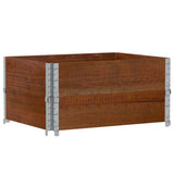 Pallet Collars 2 pcs Brown 80x60 cm Solid Wood Pine 4010271