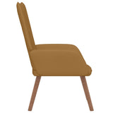 Relaxing Chair Brown Velvet 327663