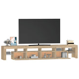 ZNTS TV Cabinet with LED Lights Sonoma Oak 230x36.5x40 cm 3152788