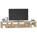 TV Cabinet with LED Lights Sonoma Oak 230x36.5x40 cm 3152788