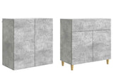 Cabinet Set 2 pcs Concrete Grey Engineered Wood 3416748