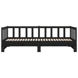 Pull-out Day Bed without Mattress Black 2xcm 814668