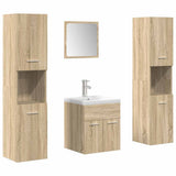 5 Piece Bathroom Furniture Set Sonoma Oak Engineered Wood 3325029