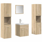 5 Piece Bathroom Furniture Set Sonoma Oak Engineered Wood 3325029