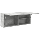 Bathroom Wall Cabinet Concrete Grey 100x25x40 cm Engineered Wood 860106
