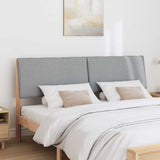 Upholstered Headboard Light Grey 200 cm Solid Pine Wood 879264