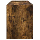 Record Cabinet Smoked Oak 78.5 x 35 x 45 cm Engineered Wood 891076