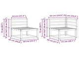 Outdoor Sofa Set 6 pcs Natural Solid Acacia Wood 3385245