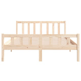Bed Frame without Mattress Solid Wood Small Double 810649