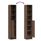 Sideboard with LED Brown Oak 36x32.5x200 cm Engineered Wood 852130