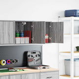 Garage Wall Cabinets 2 pcs Grey Sonoma Engineered Wood 860636