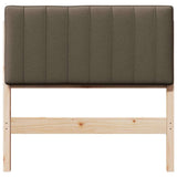 Upholstered Headboard Brown and Taupe 90 cm Solid Pine Wood 880201