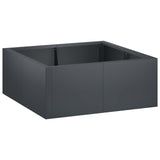 Retaining Wall 4 pcs 100 x 100 x 40 cm Steel Anthracite 3449207