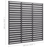Fence Panel WPC 180x180 cm Grey 318110
