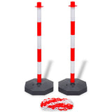 Chain Post Set with 10 m Plastic Chain 141821