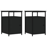 Bedside Cabinets 2 pcs Black 40x42x60 cm Engineered Wood 826034