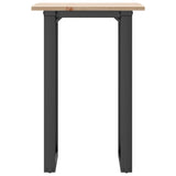 ZNTS Dining Table O-Frame 50x50x75 cm Solid Wood Pine and Steel 3282669