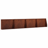 Retaining Wall 4 pcs 60 x 12 x 50 cm Weathering Steel Rusty 3449092