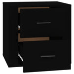 ZNTS Bedside Cabinet Black 50x39x47 cm 816705