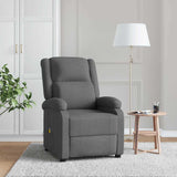 Massage Chair Dark Grey Fabric 340937