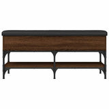 Shoe Bench Brown Oak 102x32x45 cm Engineered Wood 835181