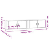 Wall-mounted TV Cabinets 2 pcs Grey Sonoma 100x34.5x40 cm 3188372