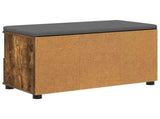 Hall Bench with Cushion with Drawer Smoked Oak 80 x 38 x 46 cm 891460