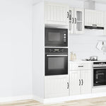Oven Cabinets 2 pcs Lucca Gloss White Engineered Wood 3315043