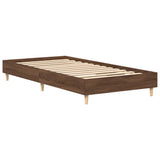 Bed Frame No Mattress Brown Oak 100x200 cm Engineered Wood 861045